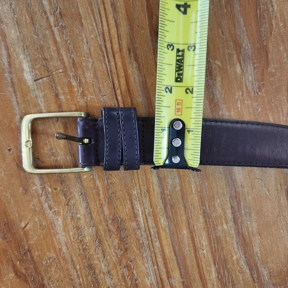 Coach‎ Mens Genuine Leather Burgundy Belt Size 36 Classic Office Brass Preppy